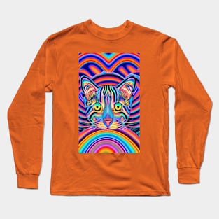 Colorful Cat Long Sleeve T-Shirt